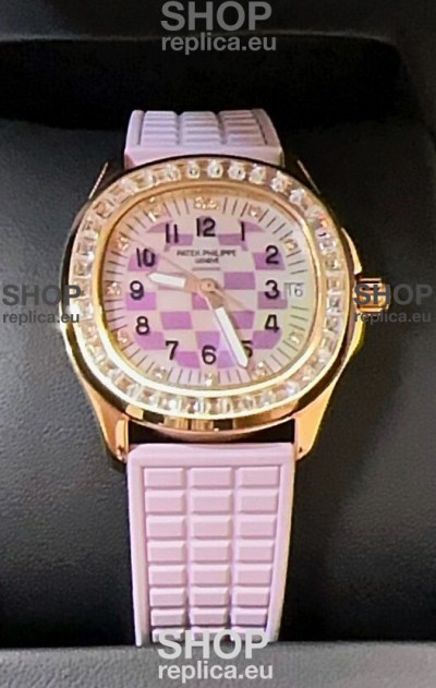 Patek Philippe Super Clone Aquanaut LUCE 5072R Rose Gold Automatic in Pink Dial 35MM