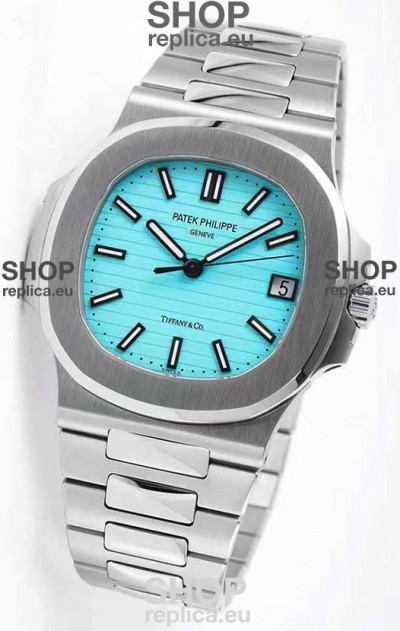 Patek Philippe Nautilus 5711 Tiffany Edition 1:1 Mirror Watch in Green Dial 904L Steel 