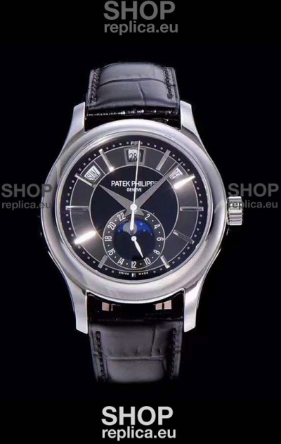 Patek Philippe 5205-001 Complications MoonPhase 1:1 Mirror Swiss Replica Watch Dark Grey Dial