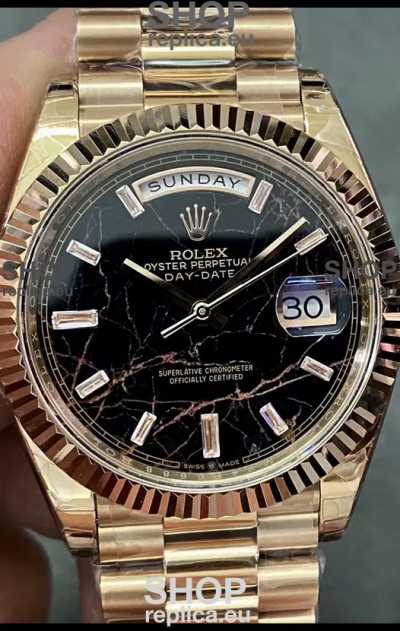 Rolex Day Date Presidential 18K Rose Gold Watch 40MM - Eisenkiesel Dial 1:1 Mirror Quality