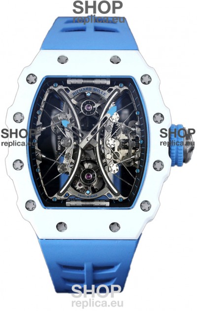 Richard Mille RM53-01 Pablo Mac Donough White TPT Case Swiss Replica Watch