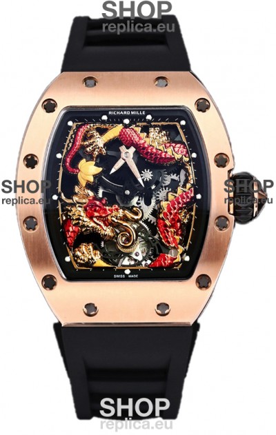 Richard Mille RM057 Dragon Dial Rose Gold Watch in Swiss Automatic Movement