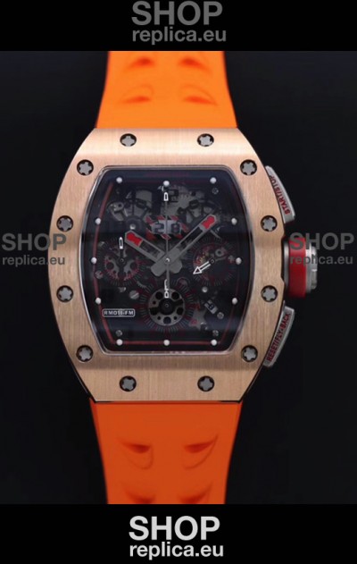 Richard Mille RM011-FM Felipe Massa Rose Gold Casing Swiss Replica Watch