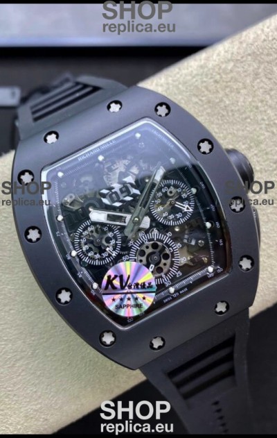 Richard Mille RM011 Felipe Massa 1:1 Mirror Black Ceramic Case Watch 