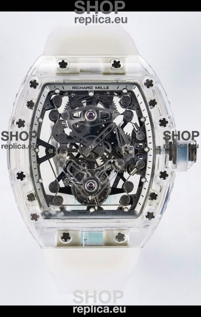 Richard Mille Super Clone 56-01 Transparent Sapphires Casing with Genuine Tourbillon Watch