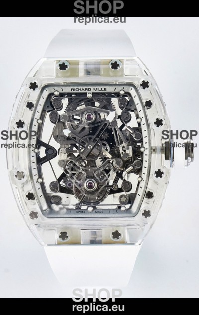 Richard Mille Super Clone 56-01 Transparent Sapphires Casing with Genuine Tourbillon Watch