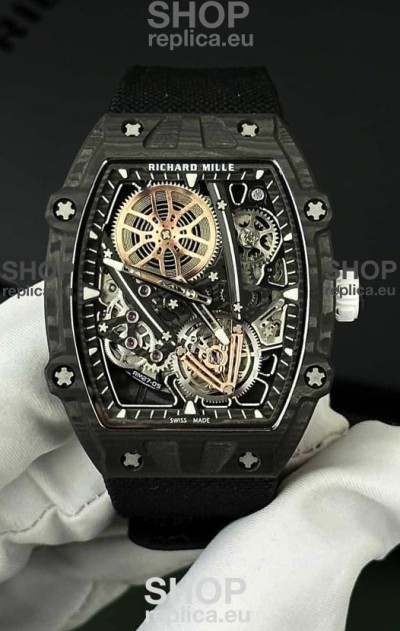 Richard Mille Super Clone 27-05 Black Carbon Casing Swiss Replica Watch 