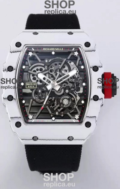 Richard Mille RM35-01 Rafael Nadal Carbon Fiber Casing with Genuine Tourbillon Super Clone Watch