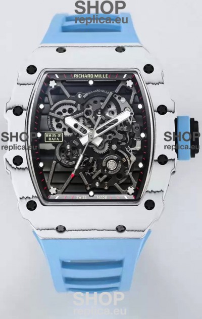 Richard Mille RM35-01 Rafael Nadal Carbon Fiber Casing with Genuine Tourbillon Super Clone Watch