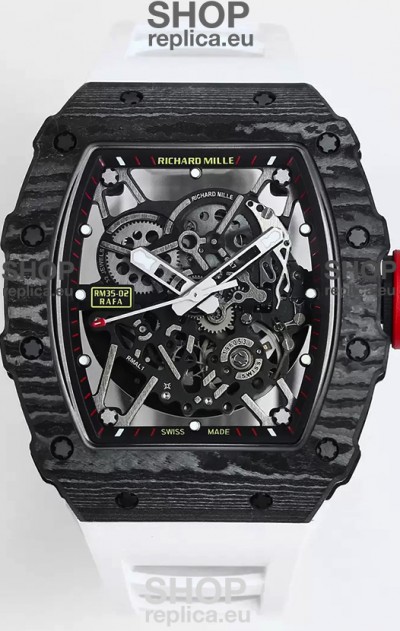 Richard Mille RM35-02 Rafael Nadal Carbon Fiber Casing with Genuine Tourbillon Super Clone Watch