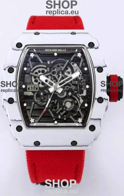 Richard Mille RM35-01 Rafael Nadal Carbon Fiber Casing with Genuine Tourbillon Super Clone Watch