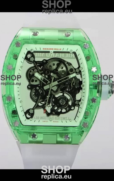 Richard Mille RM055 Transparent Sapphires Casing with Genuine Tourbillon Super Clone Watch