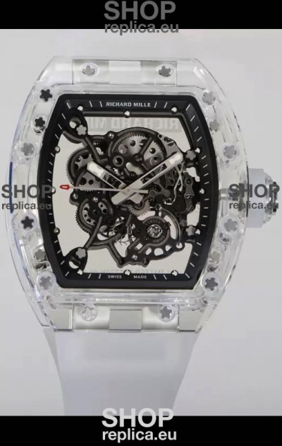 Richard Mille RM055 Transparent Sapphires Casing with Genuine Tourbillon Super Clone Watch