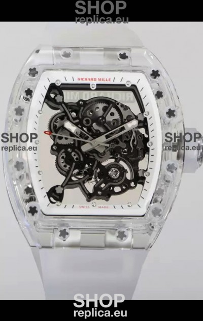 Richard Mille RM055 Transparent Sapphires Casing with Genuine Tourbillon Super Clone Watch