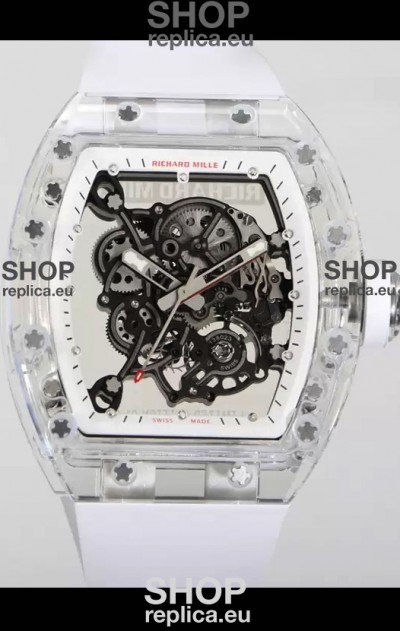 Richard Mille RM055 Transparent Sapphires Casing with Genuine Tourbillon Super Clone Watch