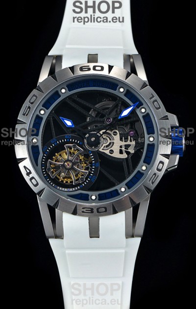 Roger Dubuis Excalibur Spider Flying Tourbillon Skeleton Titanium Casing 1:1 Mirror Swiss Watch