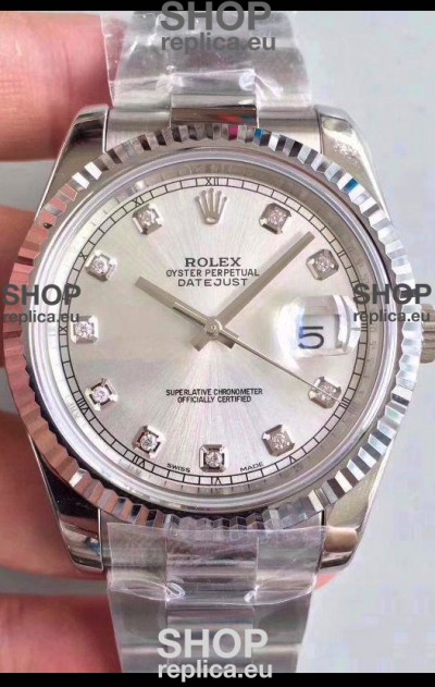 Rolex Datejust 41MM Cal.3135 Movement Swiss Replica Watch in 904L Steel / Steel Dial