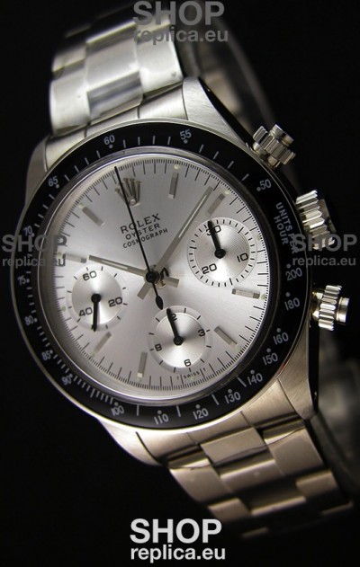 Rolex Daytona Vintage Steel Dial Swiss Replica Watch - 904L Steel Watch 