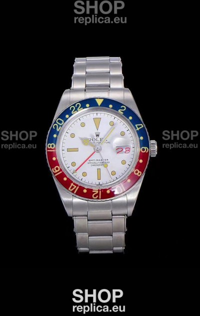 Rolex GMT Master Vintage Edition Swiss Replica Watch in White Dial