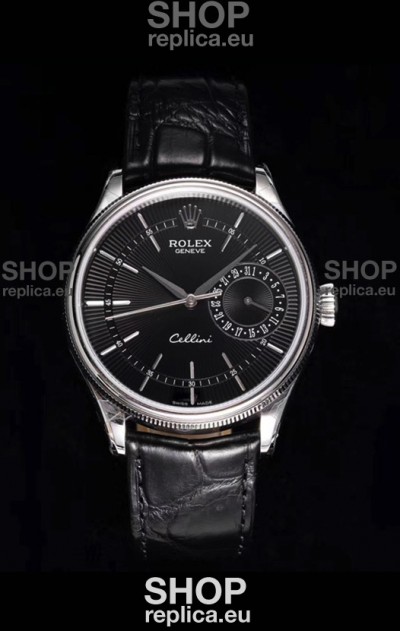 Rolex Cellini Date Ref#50519 Replica 1:1 Mirror 904L Steel Watch Black Dial