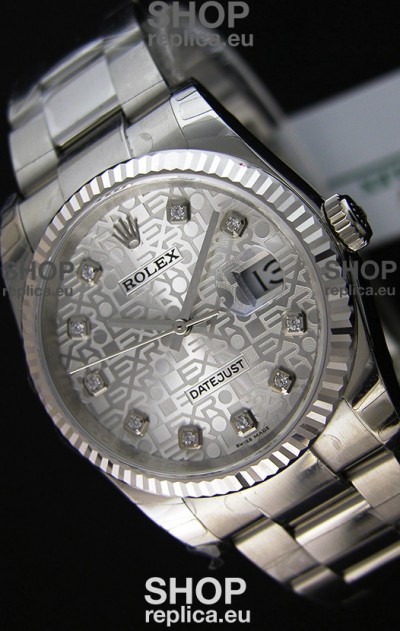 Rolex Datejust Japanese Replica Watch - Silver Dial in 36MM with Oyster Strap