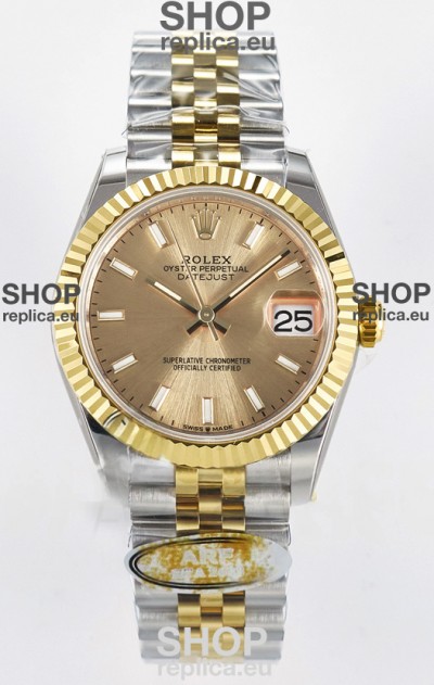 Rolex Super Clone Datejust ETA 2688 Movement 31MM Two Tone Yellow Gold Watch and Dial