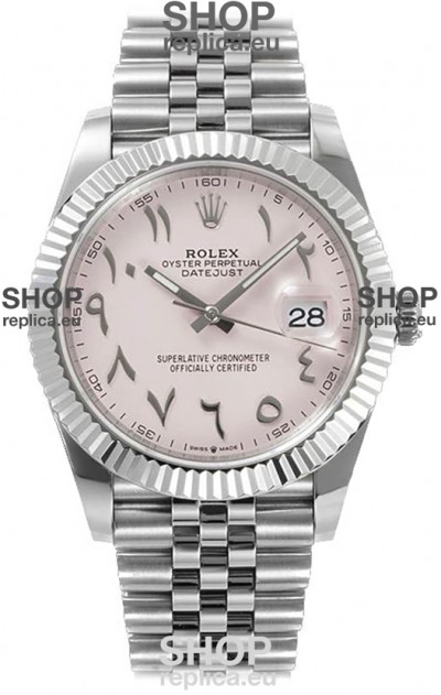Rolex Datejust M126300 41MM ETA3235 Pink Arabic Dial - 904L Steel Casing 