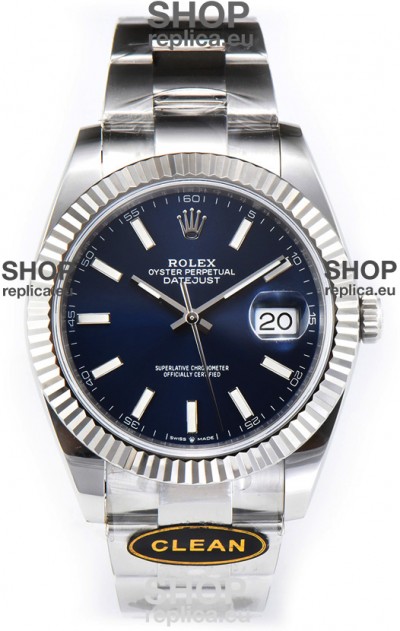 Rolex Datejust 126334 41MM ETA3235 72 Hours Power Blue Dial Oyster 1:1 Mirror Replica