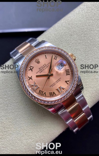 Rolex Datejust 126281RBR-0016 36MM Swiss 1:1 Mirror Replica in 904L Champange Dial