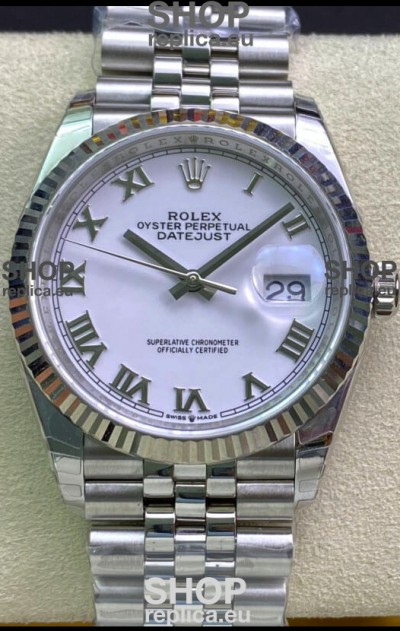 Rolex Datejust 126234 36MM Swiss Replica in 904L Steel in White Dial 1:1 Mirror Replica
