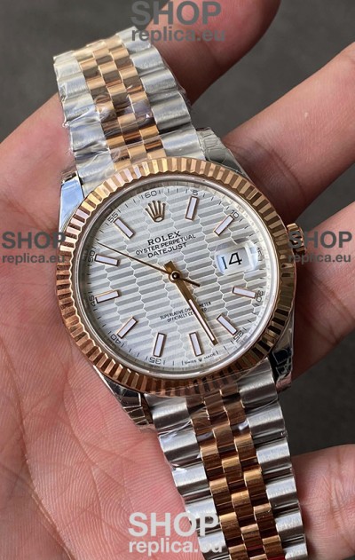 Rolex Datejust Cal.3235 Movement 1:1 Mirror Replica 904L Steel 41MM - Silver Fluted Motif Dial