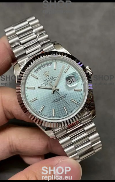 Rolex Day Date Presidential 904L Steel 40MM - Blue Patterned Dial 1:1 Mirror Quality Watch