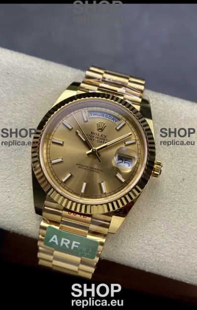 Rolex Day Date Presidential 18K Yellow Gold Watch 40MM - Gold Dial 1:1 Mirror Quality