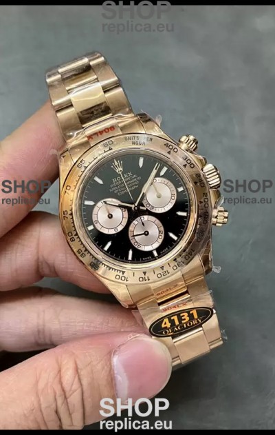 Rolex Daytona REF.126505 Cal 4131 1:1 Swiss Replica Watch - 904L Steel Rose Gold 