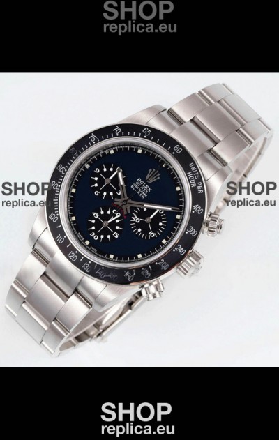 Rolex Daytona Super Clone BLAKEN Paul Newman Black Dial Swiss Replica Watch - 4130 Movement