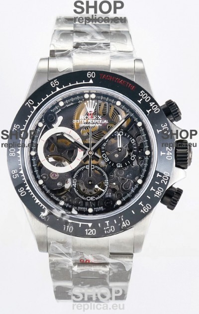 Rolex Daytona Super Clone Artisans De Geneve Stainless Steel Watch Black Ceramic Bezel Watch
