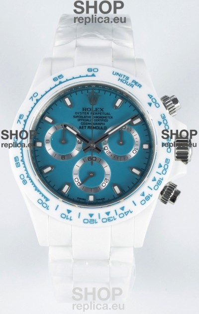 Rolex Daytona AET Remould Dark Blue Dial Full Ceramic Strap Watch in Cal.4130 Movement