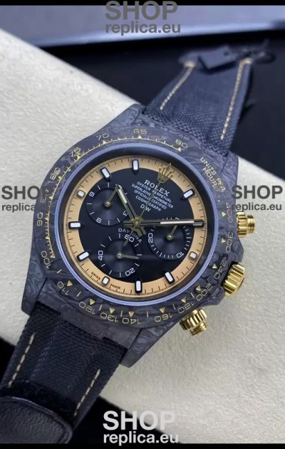 Rolex Cosmograph Daytona DiW CREAM INVERT GOLD Edition Carbon Fiber Replica Watch 