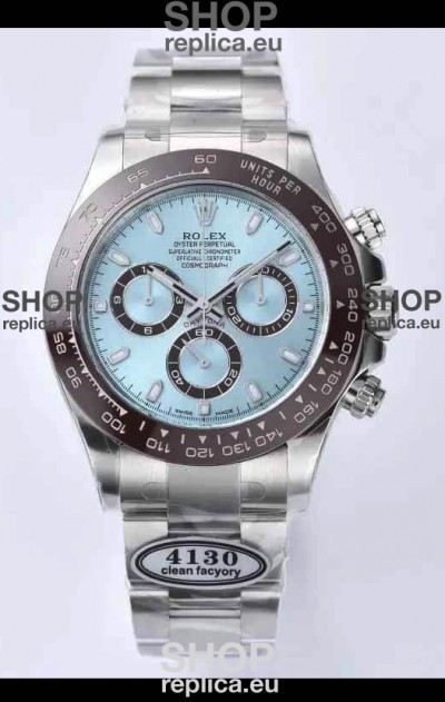 Rolex Cosmograph Daytona ICE Blue Dial Original Cal.4130 Movement - 904L Steel Watch