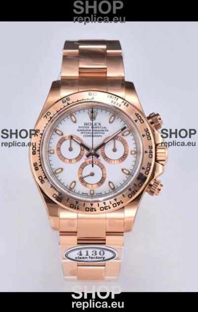 Rolex Cosmograph Daytona M116505-0010 Rose Gold Original Cal.4130 Movement - 904L Steel Watch