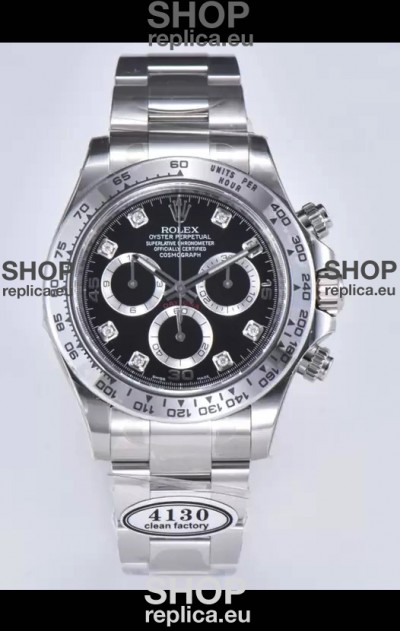 Rolex Cosmograph Daytona M116509-0055 Original Cal.4130 Movement - 904L Steel Watch Black Dial