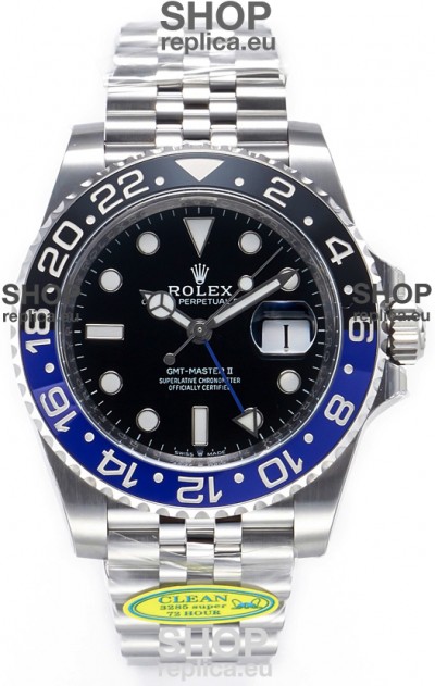 Rolex GMT Masters II 126710BLNR BATGIRL Cal.3285 72 Hours Power Jubilee Strap Swiss Replica 904L Steel 