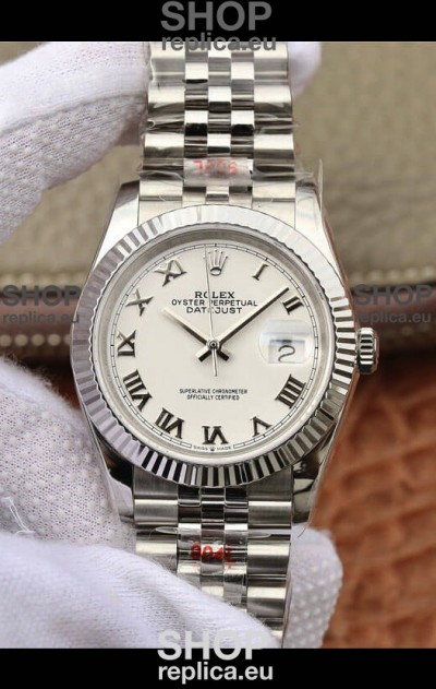 Rolex Datejust 36MM ETA-3135 Movement Swiss Replica in 904L Steel in Black Dial 