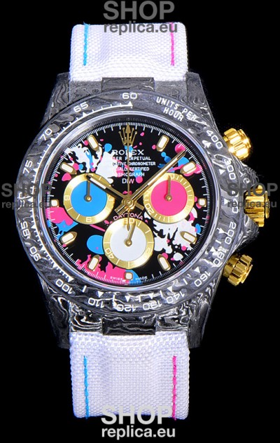 Rolex Daytona DiW Motley Lady Unique Forged Carbon Casing Swiss Replica Watch