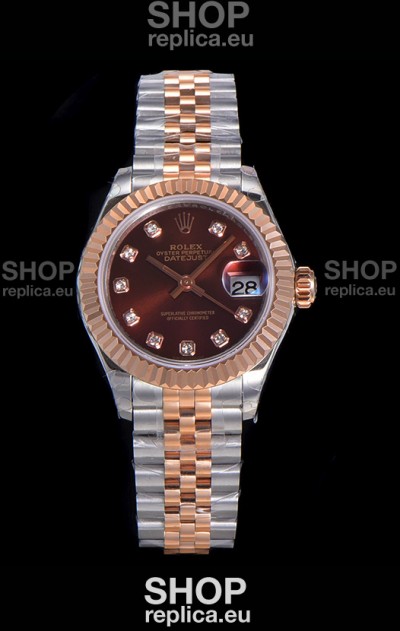 Rolex Datejust Ladies Swiss Watch in 904L Steel Casing - Swiss ETA Movement 1:1 Mirror Replica