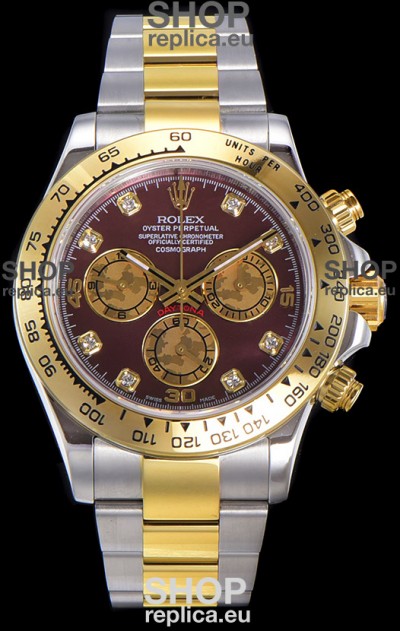 Rolex Daytona Two Tone Yellow Gold Original Cal.4130 Movement - 1:1 Mirror 904L Steel Watch
