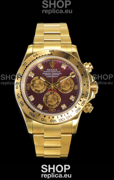 Rolex Daytona 18K Yellow Gold Original Cal.4130 Movement - 1:1 Mirror 904L Steel Watch
