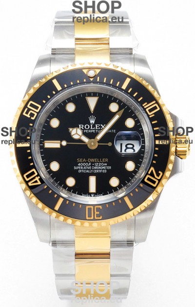 Rolex Sea-Dweller Super Clone 126603 Swiss Replica Watch 1:1 Mirror Replica in Two Tone Casing 904L Steel
