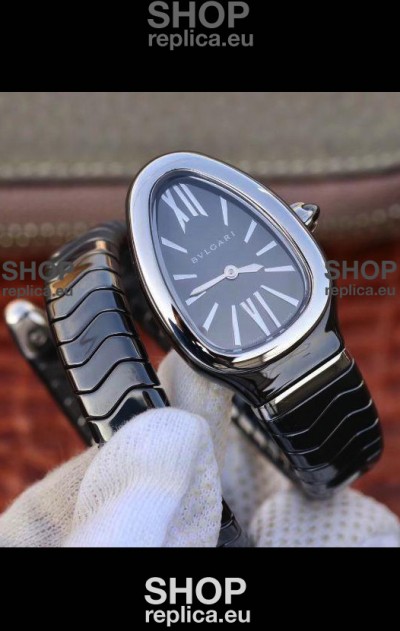 Bvlgari Serpenti Edition Black Ceramic Replica Watch in 1:1 Mirror Quality 