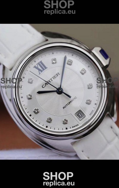 Cle De Cartier Automatic Swiss Replica Watch in Steel Casing - 35MM